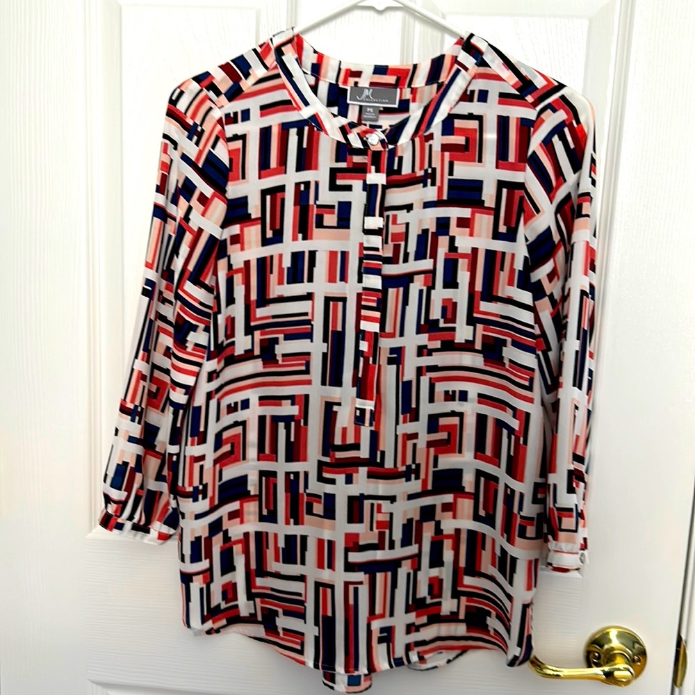 JM Collection from Macys blouse with 3/4 sleeves.  Light and breezy.